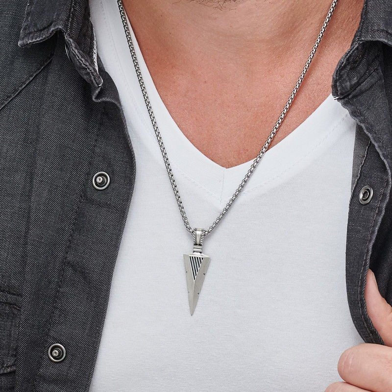 Arrow Necklace in Sterling Silver for Men - 3