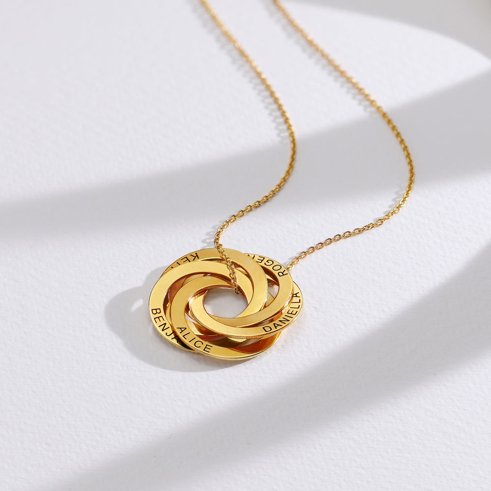 5 Russian Rings Necklace in Gold Plating - 1 product photo