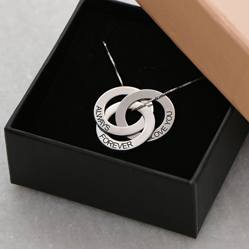 Love you Forever Russian Ring Necklace in Sterling Silver - 3 product photo