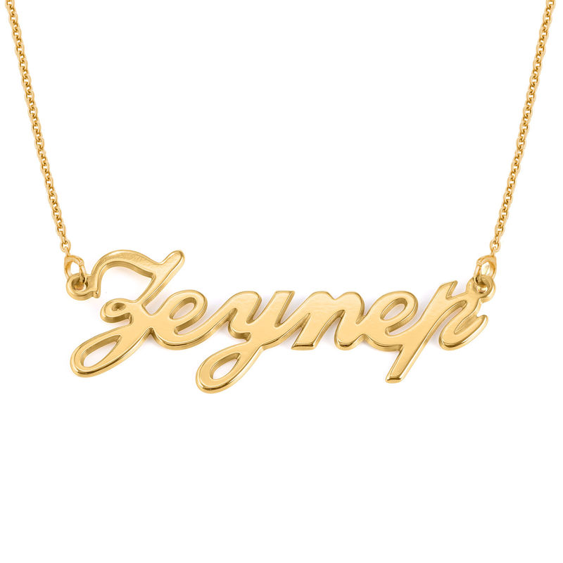 isim kolye - Turkish Name Necklace in Gold Plated product photo
