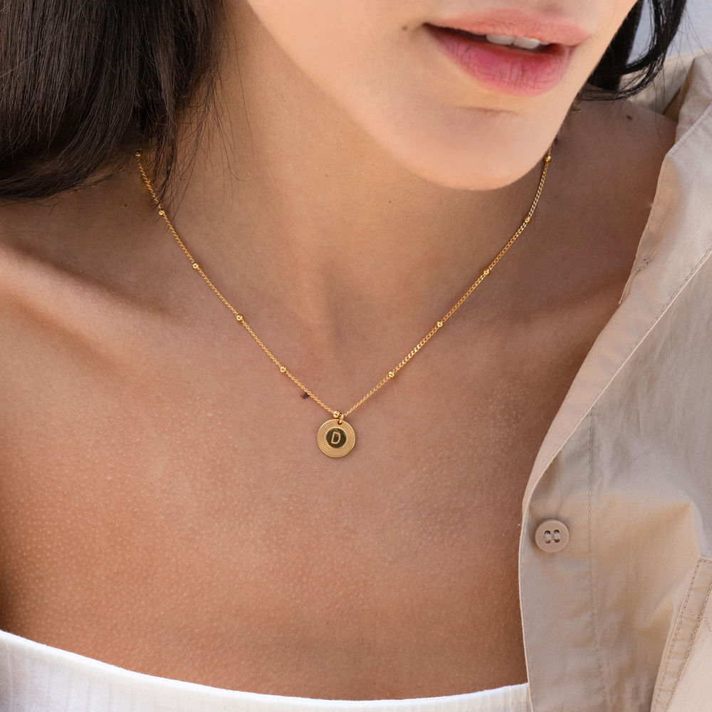 Mini Rayos Initial Necklace in Vermeil - 1 product photo