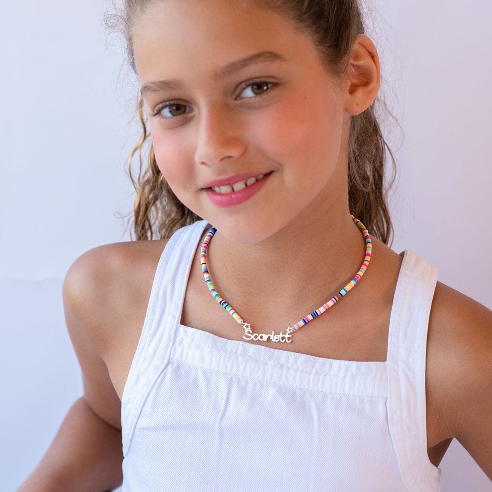 Rainbow Magic Girls Name Necklace in Sterling Silver - 3 product photo