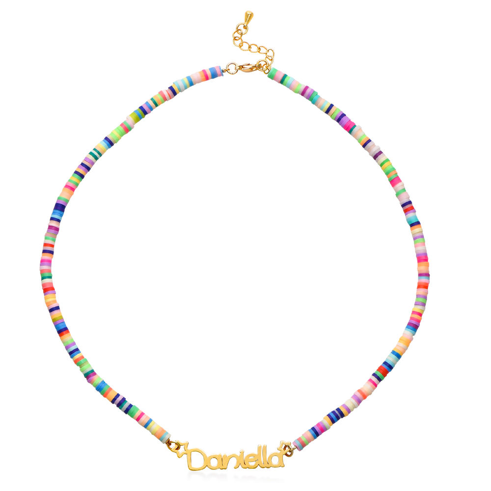 Rainbow Magic Girls Name Necklace in Gold Vermeil - 1 product photo
