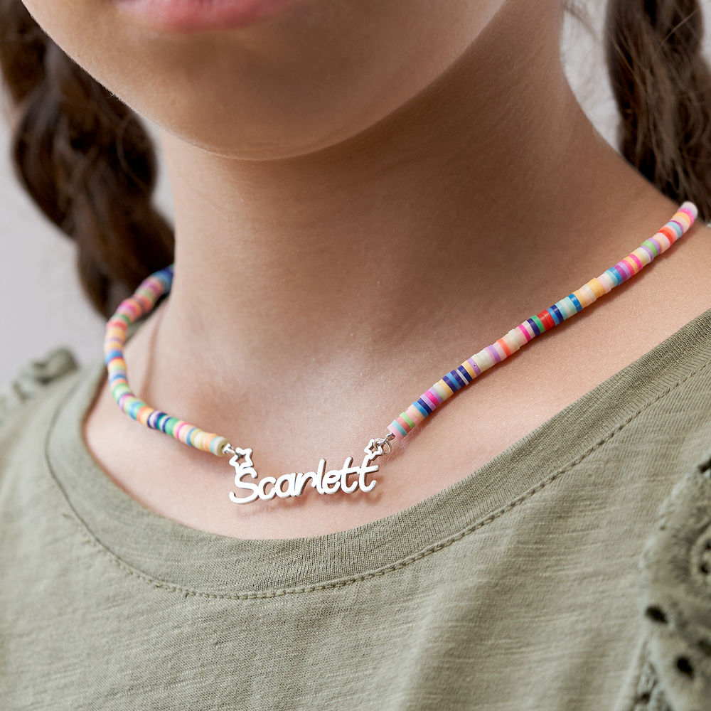 Rainbow Magic Girls Name Necklace in Premium Silver - 4 product photo