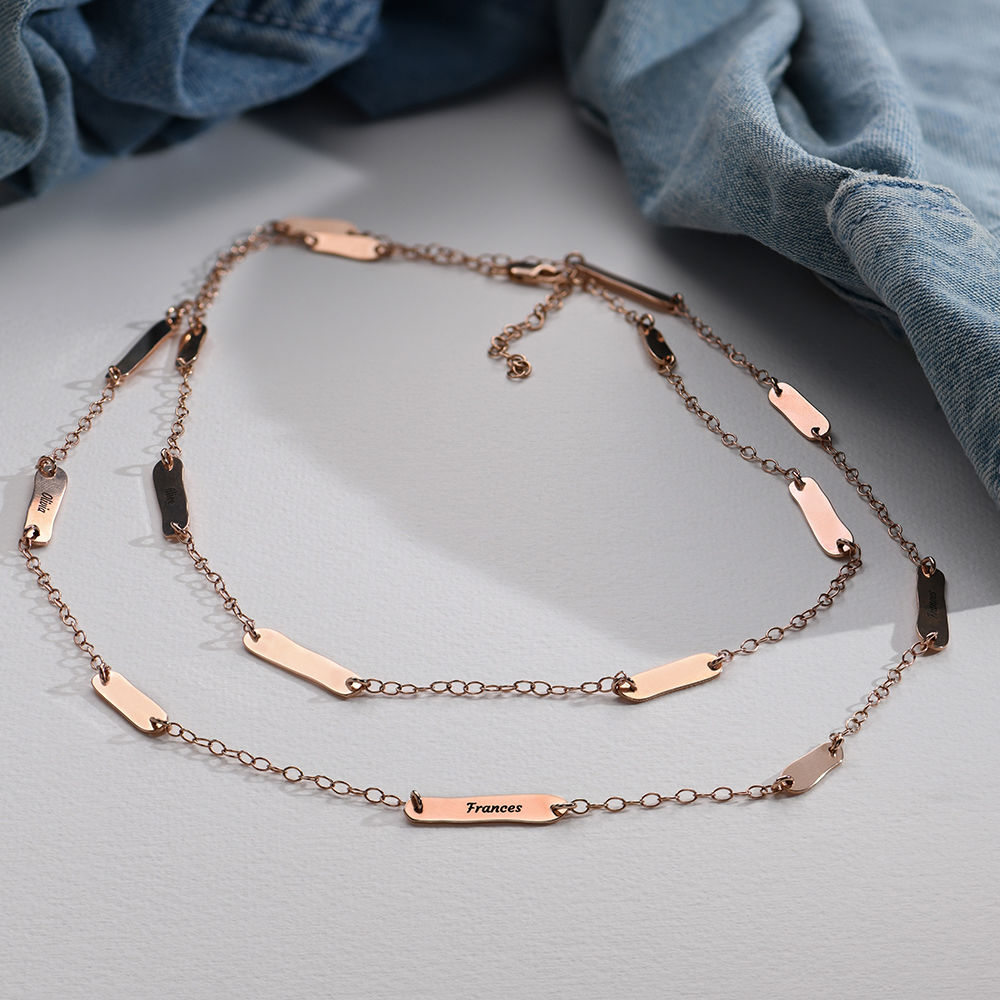 The Milestones Necklace in 18k Rose Gold Plating - 2 product photo