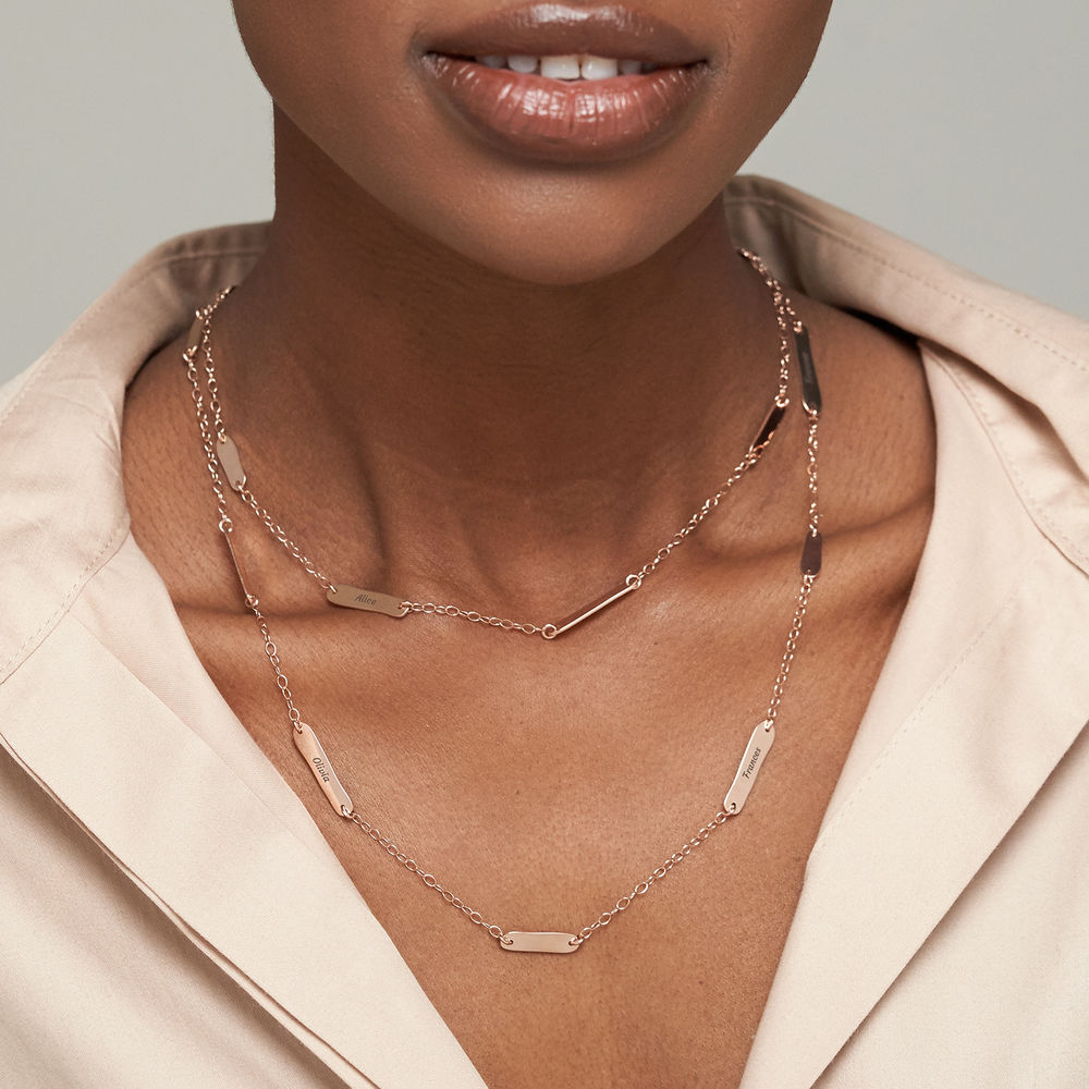 The Milestones Necklace in 18k Rose Gold Plating - 3 product photo