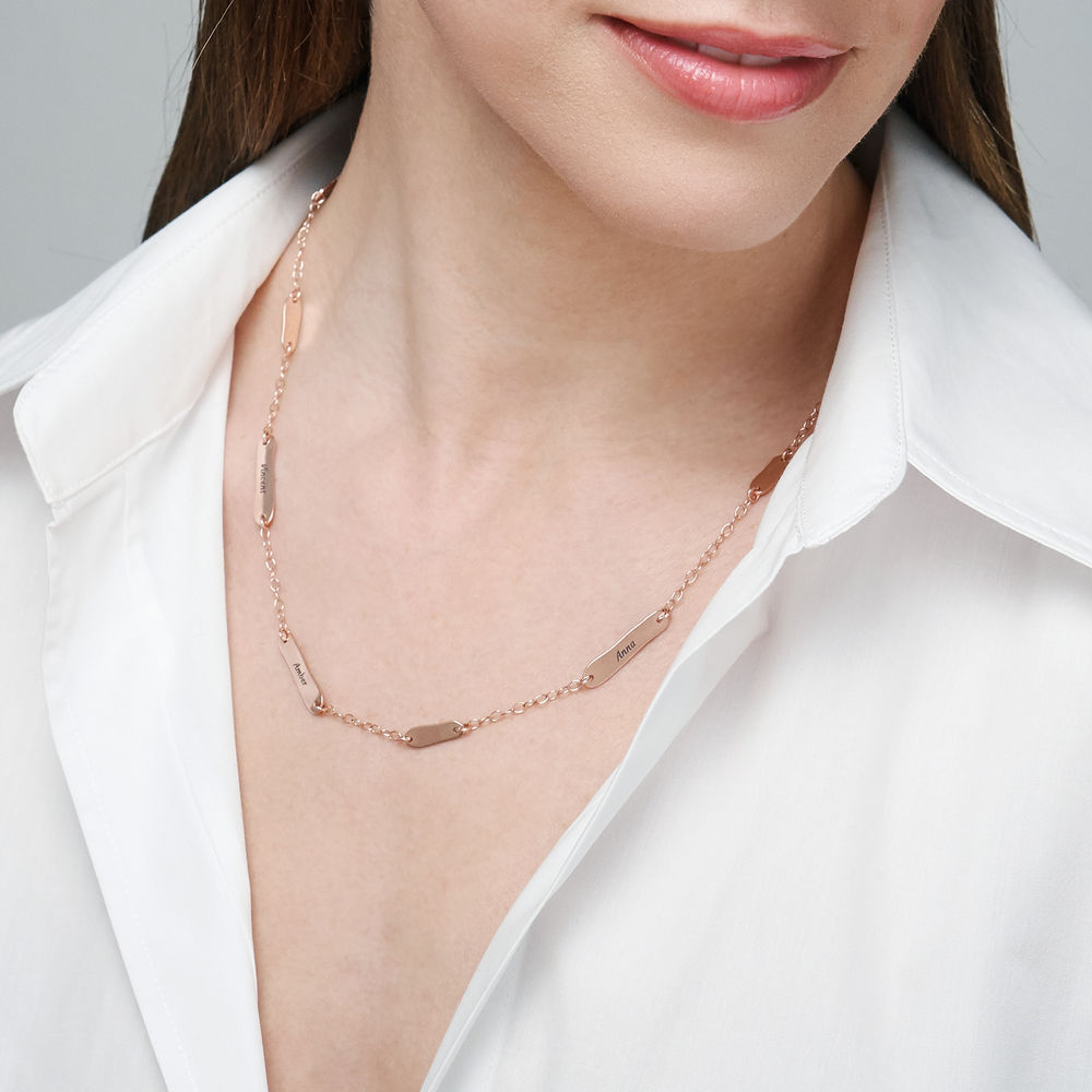 The Milestones Necklace in 18k Rose Gold Plating - 4 product photo
