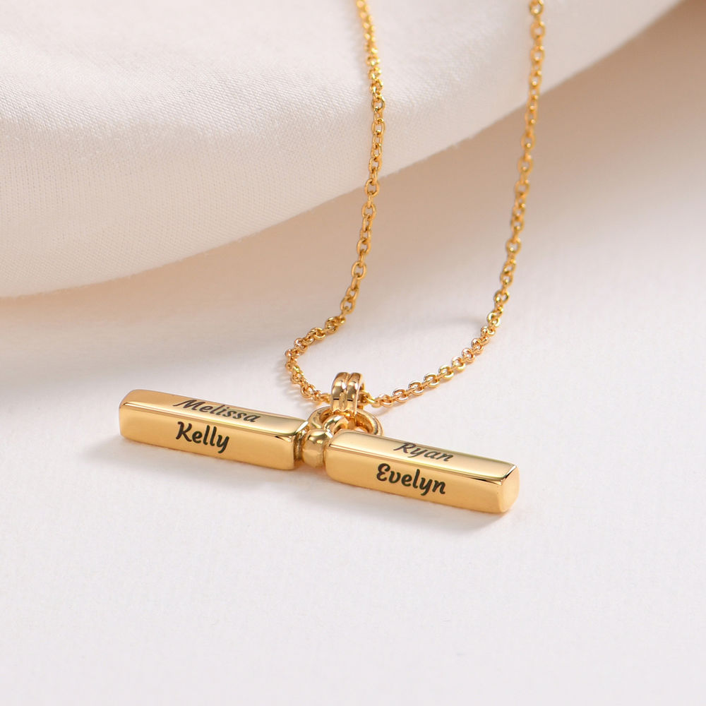 MYKA T-Bar Necklace in 18k Gold Plating - 2 product photo