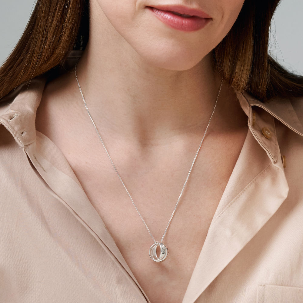 Duo Diamond Trinity Necklace in Sterling Silver - 1