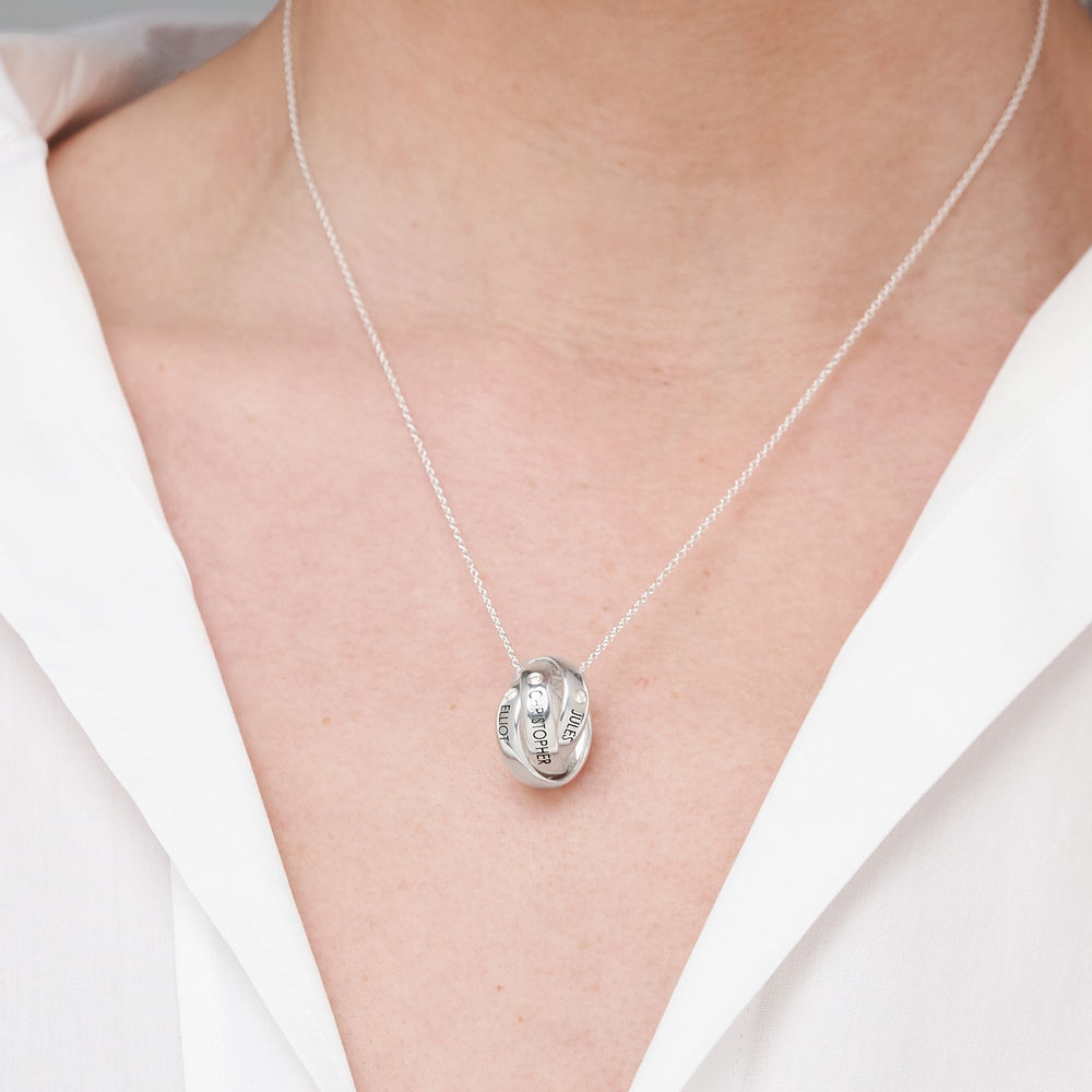 Trinity Diamond Necklace in Sterling Silver - 3 product photo