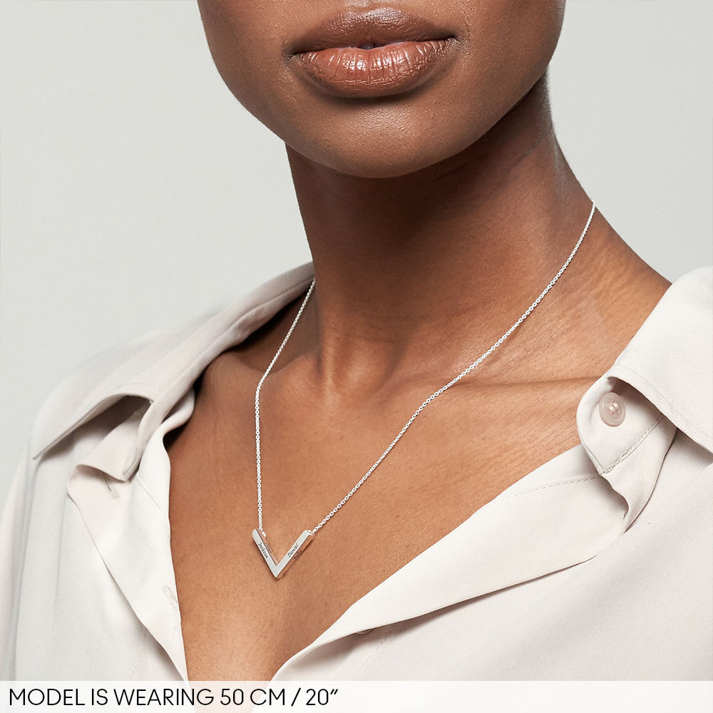 MYKA V-Necklace in Sterling Silver - 2 product photo