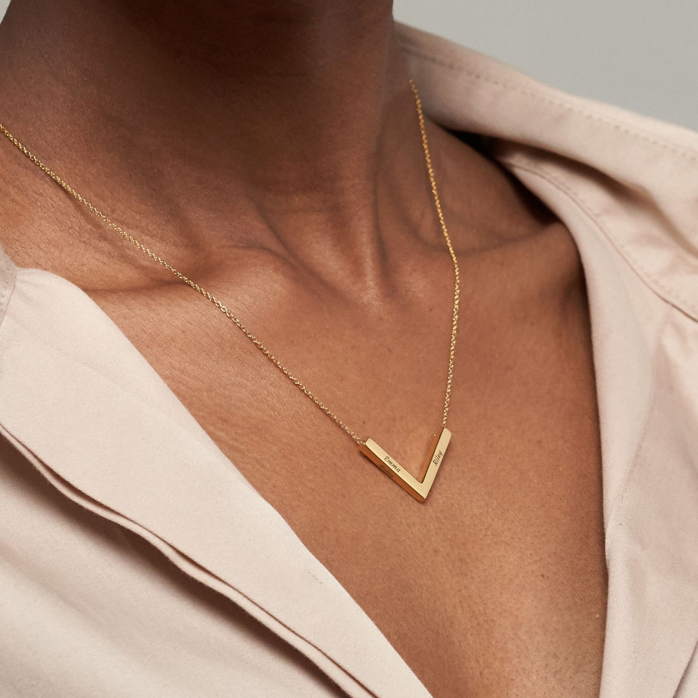MYKA V-Necklace in 18k Gold Plating - 4 product photo