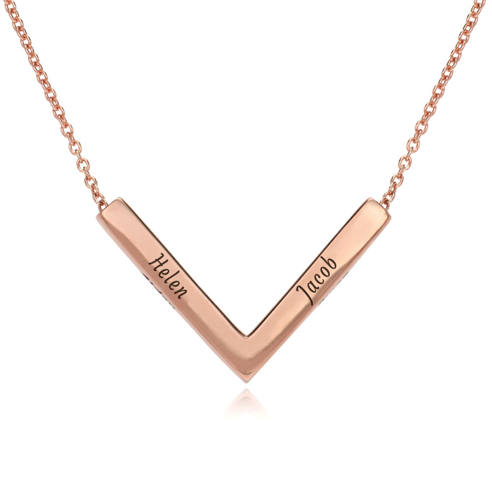 MYKA V-Necklace in 18k Rose Gold Plating product photo