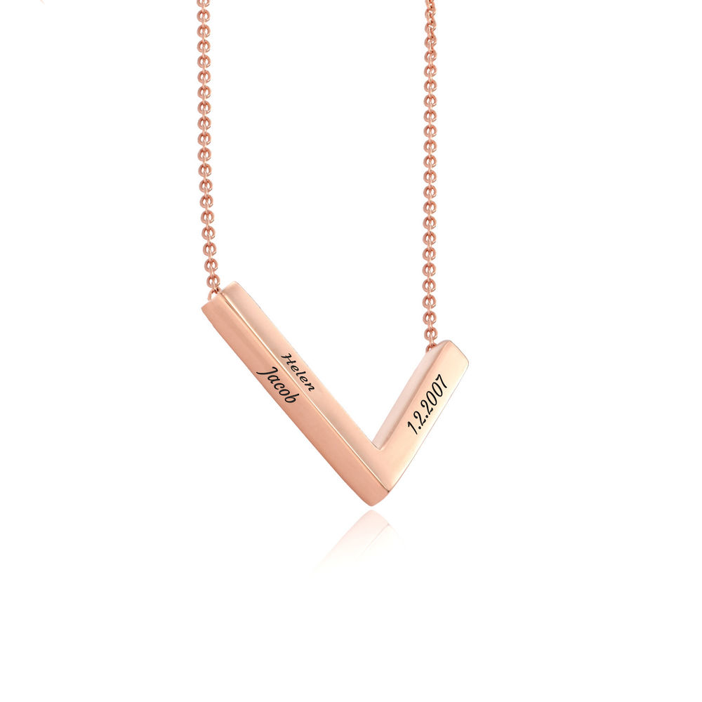 MYKA V-Necklace in 18k Rose Gold Plating - 1 product photo