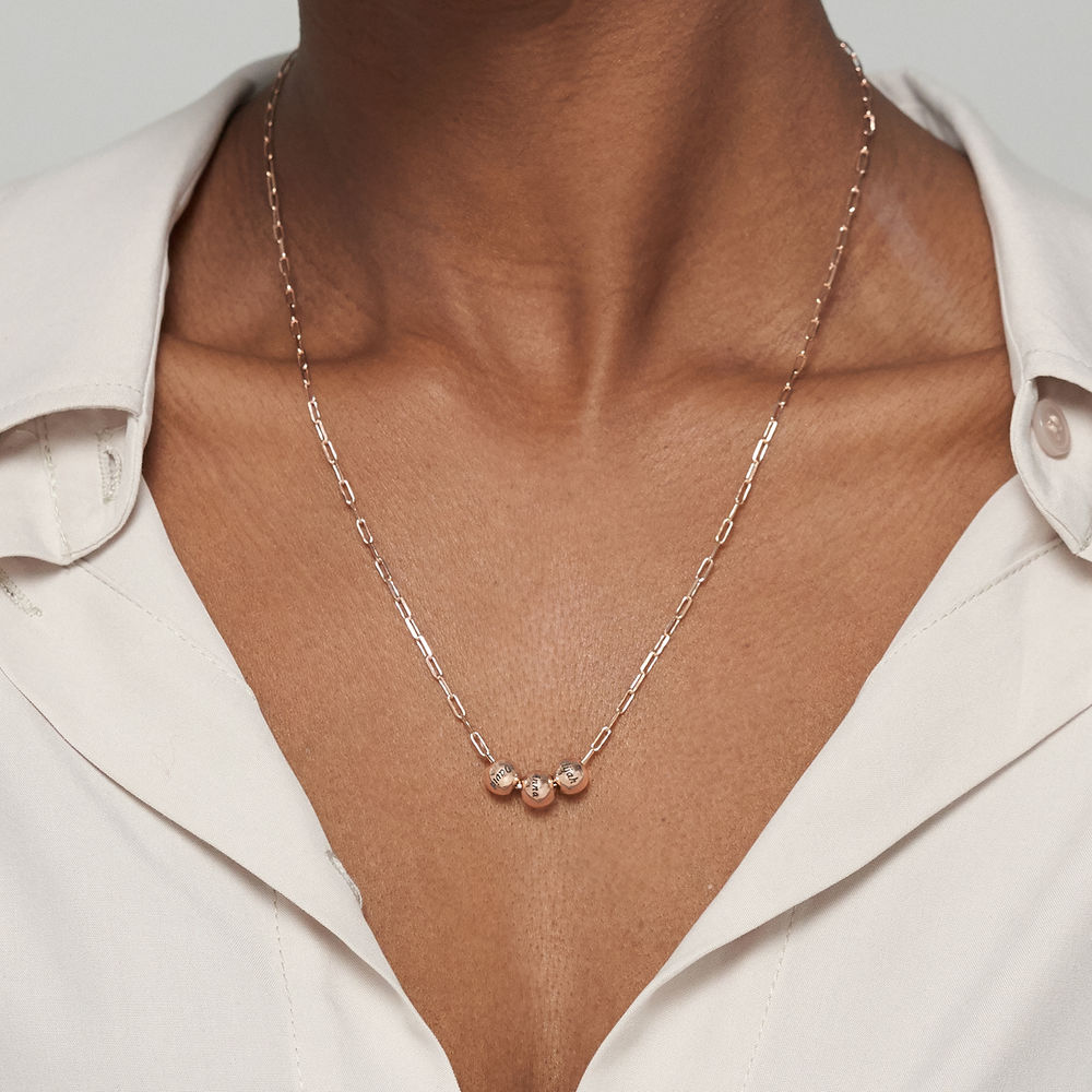 What Goes Around Necklace in 18k Rose Gold Plating - 3 product photo