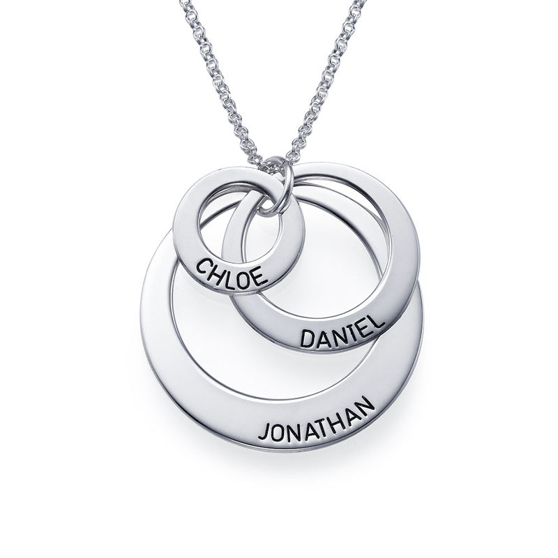 Jewelry for Moms - Three Disc Necklace in Sterling Silver - 1