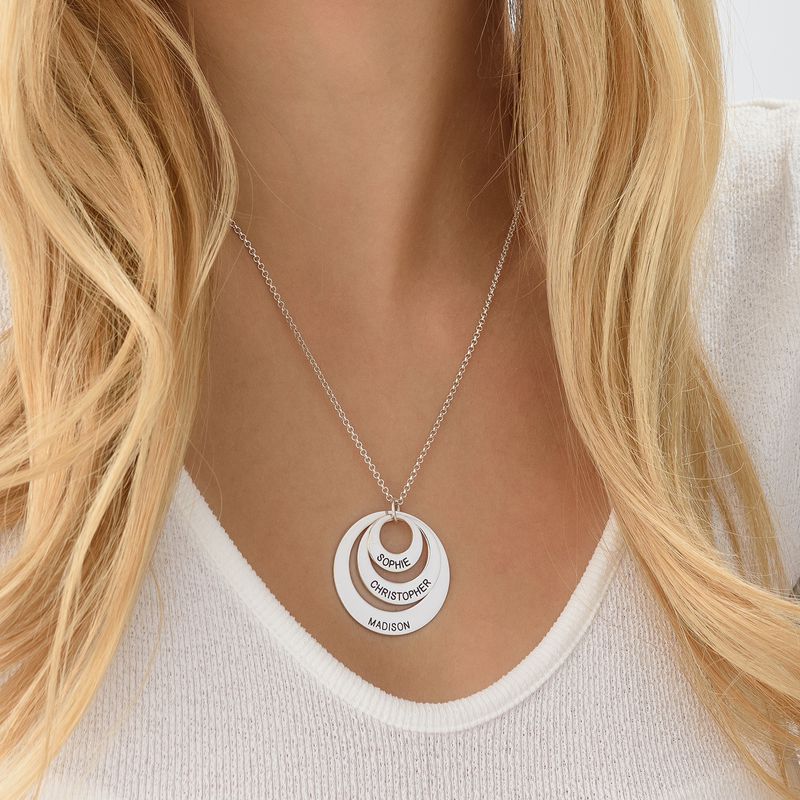 Jewelry for Moms - Three Disc Necklace in Sterling Silver - 5