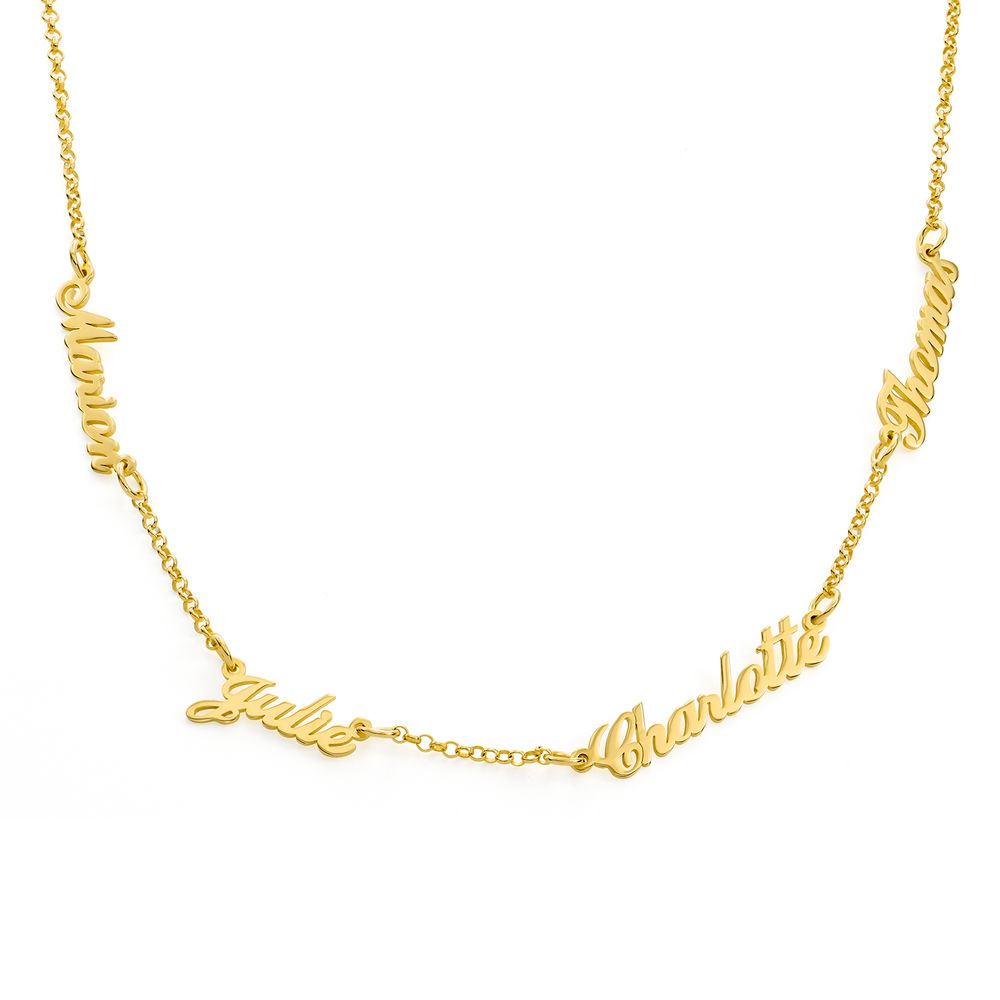 Multiple Name Necklace in 18k Gold Vermeil product photo