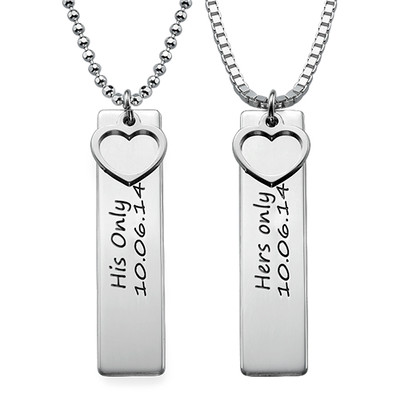 Personalized Bar Necklace for Couples