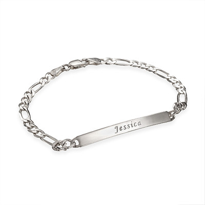 Sterling Silver Italian Women's ID Name Bracelet