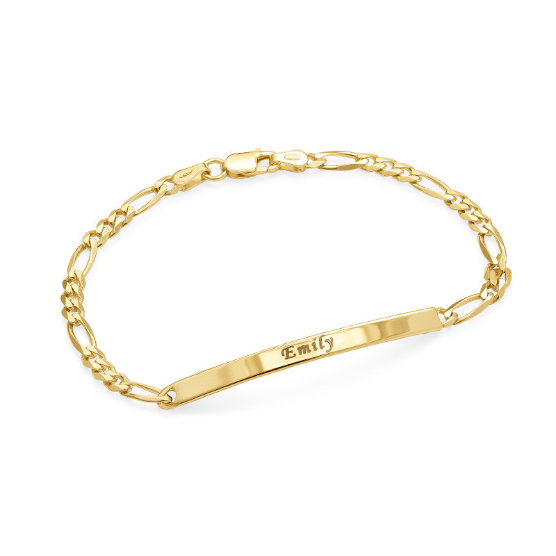 Women's ID Bracelet with Gold Plating
