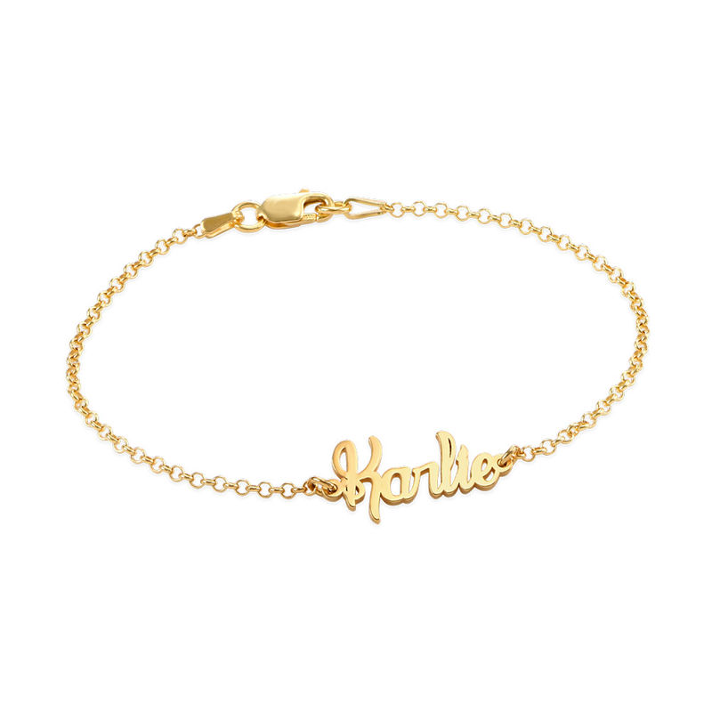Tiny Bracelet with name in Gold Plating product photo