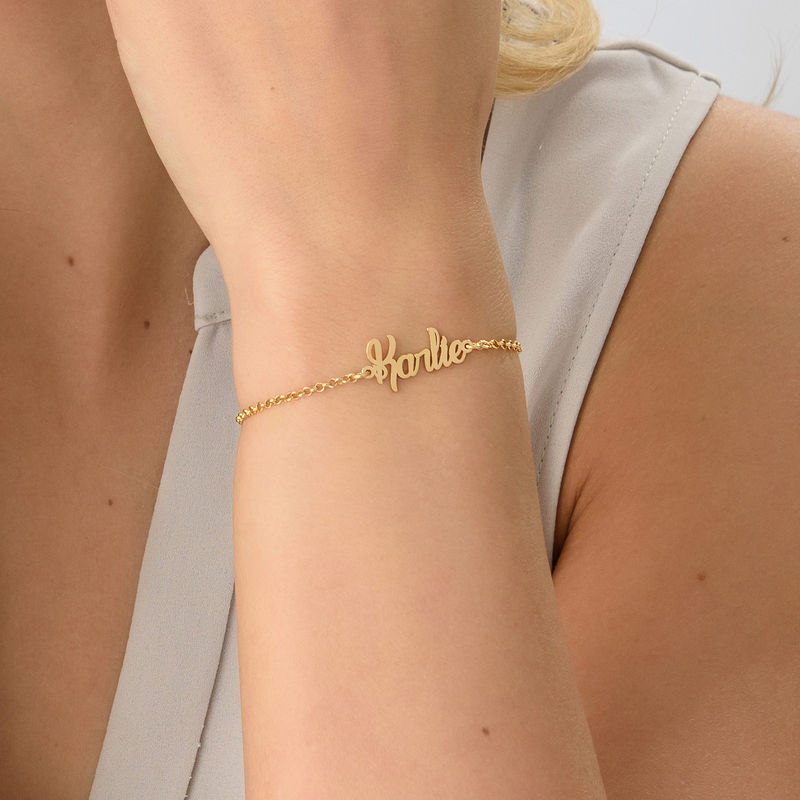Tiny Bracelet with name in Gold Plating - 2 product photo