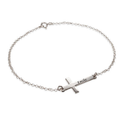 Side Cross Bracelet - Personalized