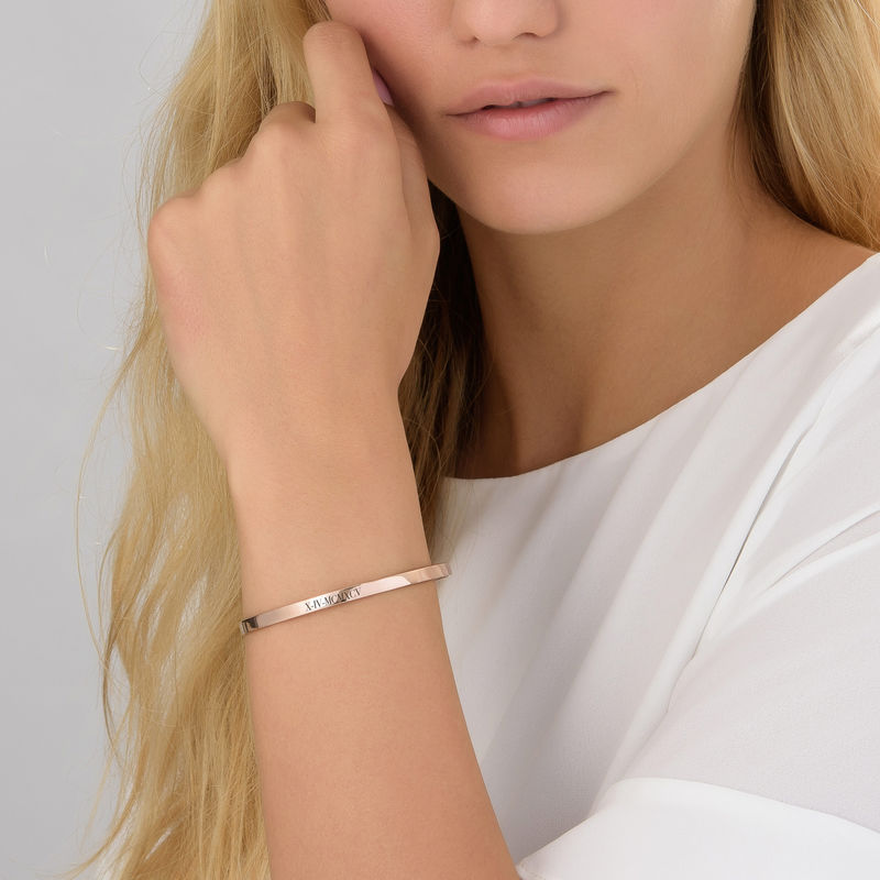 Numeral Date Bangle with 18K Rose Gold plating - 2 product photo