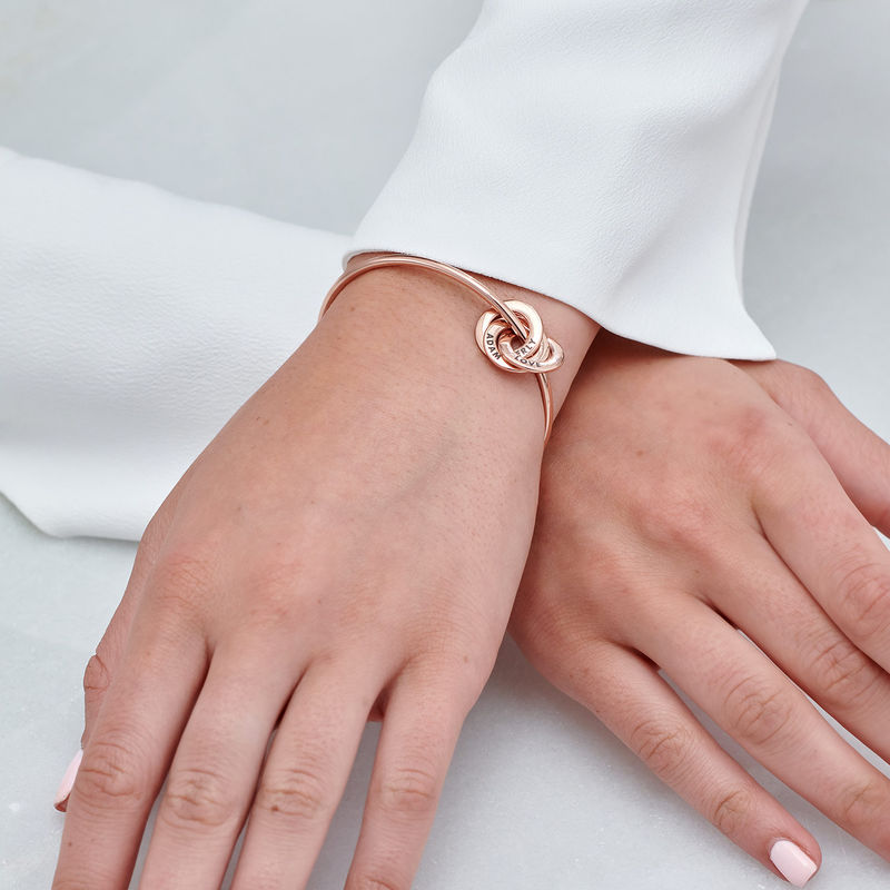 Russian Ring Bangle Bracelet in Rose Gold Plating - 3 product photo