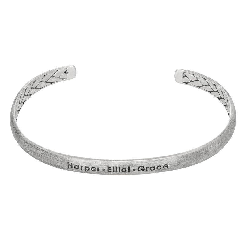 Men's Silver Thin Cuff Bracelet