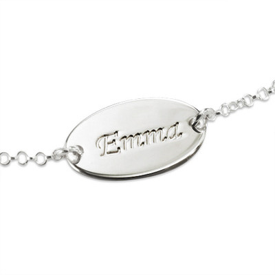 Personalized Baby Bracelet in Sterling Silver - 1