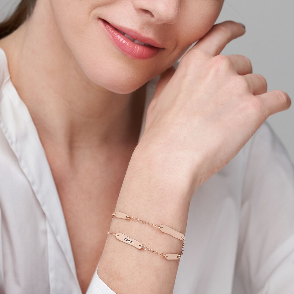 The Milestones Bracelet in 18k Rose Gold Plating - 1 product photo