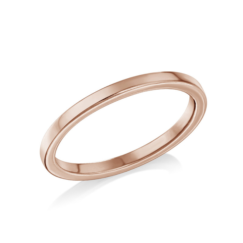 18K Rose Gold Plated Stackable Minimalist Ring product photo