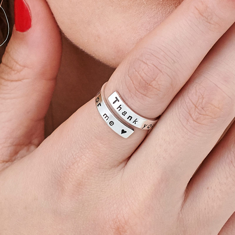 Engravable Ring Wrap in Sterling Silver - 5 product photo