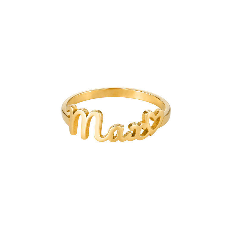 Script Name Ring in Gold Vermeil - 3 product photo