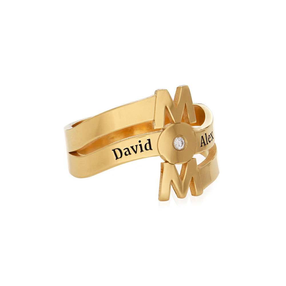 The Mom Diamond Ring in 18K Gold Plating - 1 product photo