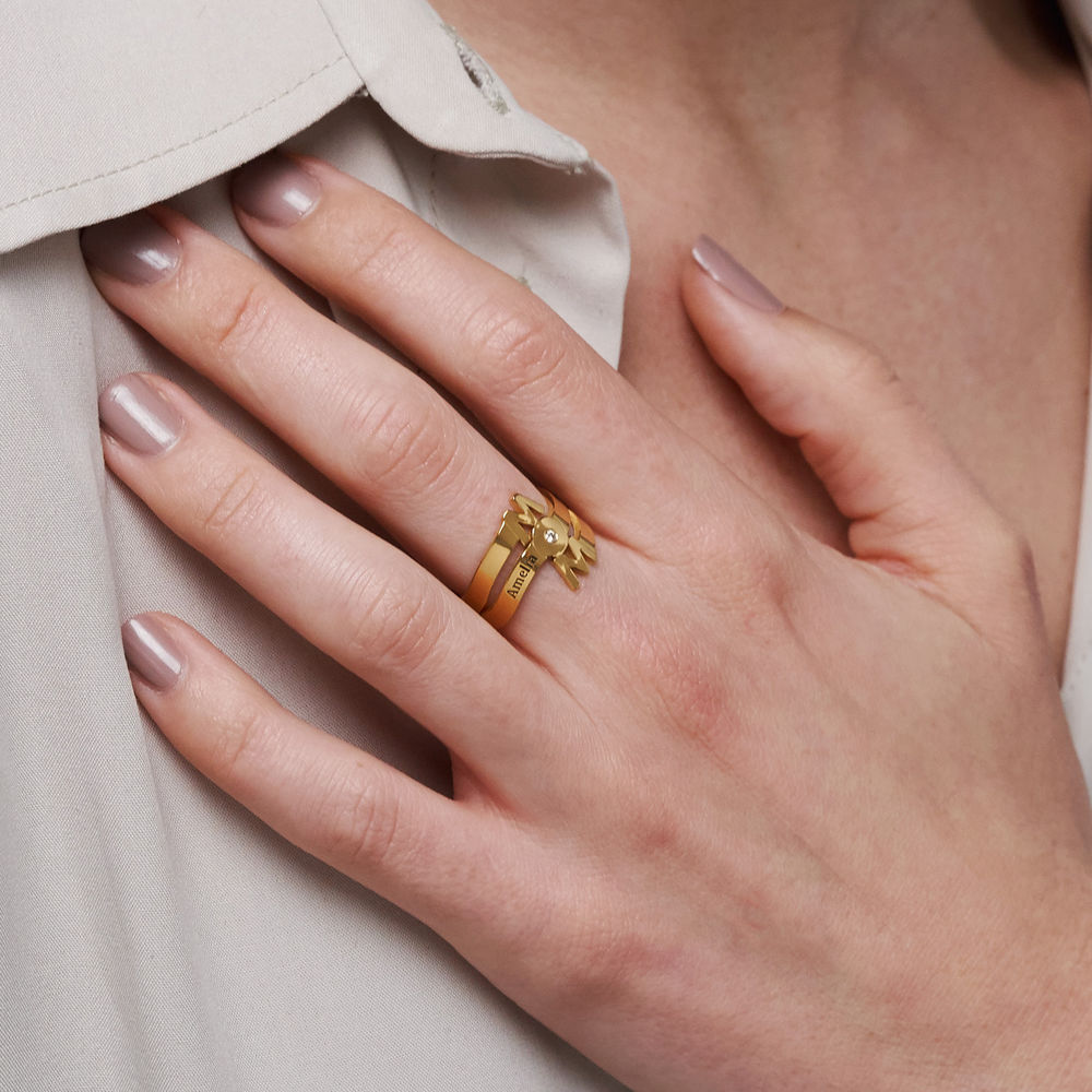 The Mom Diamond Ring in 18k Gold Vermeil - 3 product photo