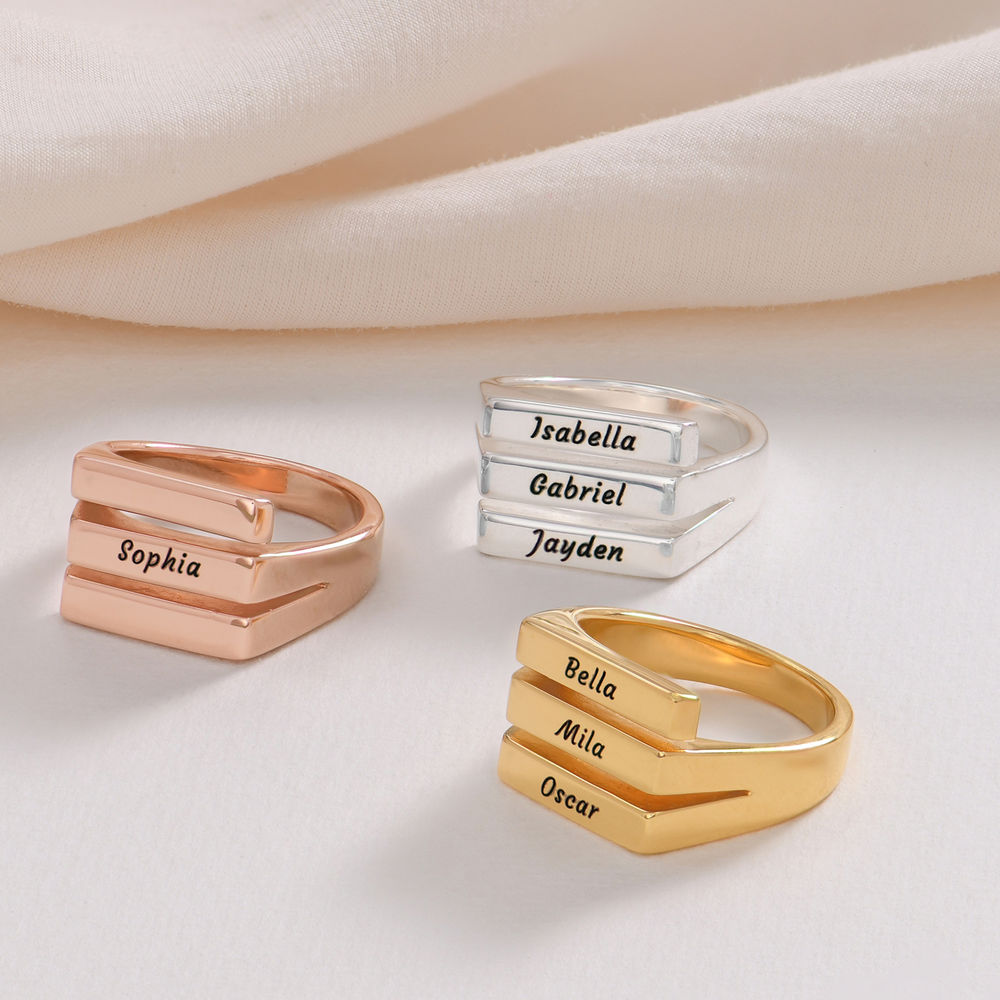 The Trio Ring in 18K Rose Gold Plating - 1