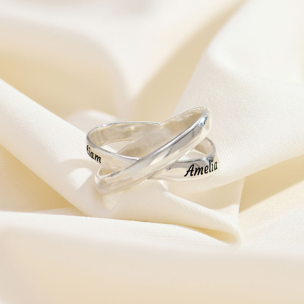 Custom Criss Cross Ring in Sterling Silver - 2 product photo