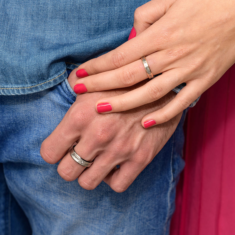 Couple's Promise Ring Set - FOREVER LOVE - 3