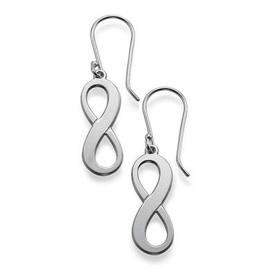Infinity Earrings in Sterling Silver - 1
