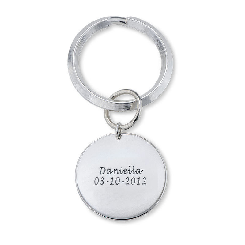 Personalized Disc Keychain with Kids Drawings - 2