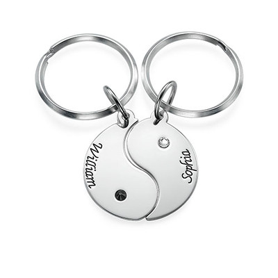 Personalized Yin Yang Keychain for Couples - 1 product photo