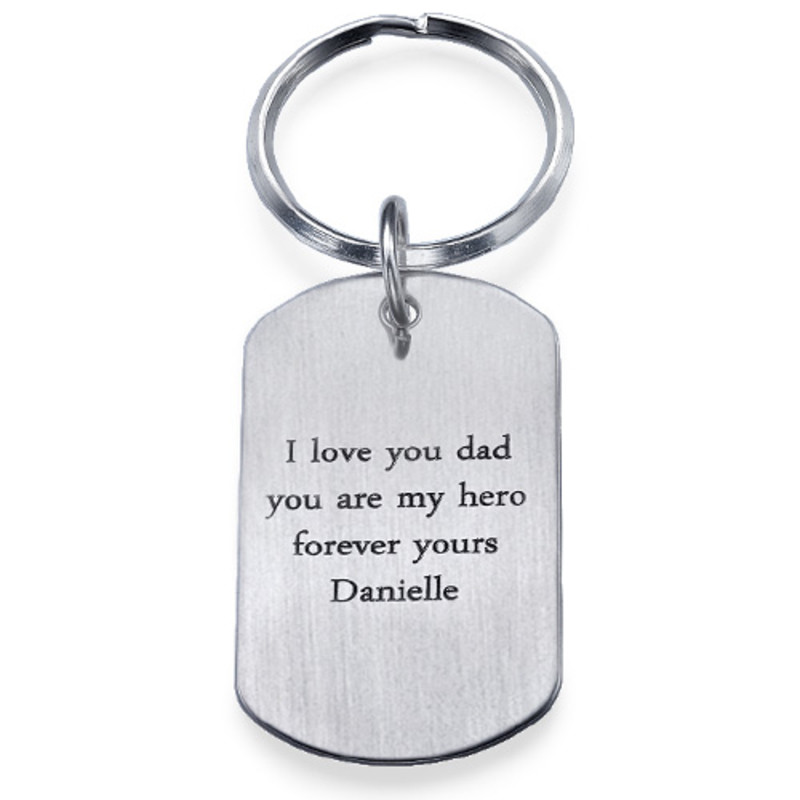 Engraved Dog Tag Keychain for Men product photo