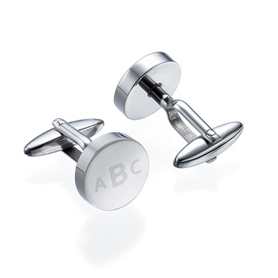 Personalized Round Letter Cufflinks