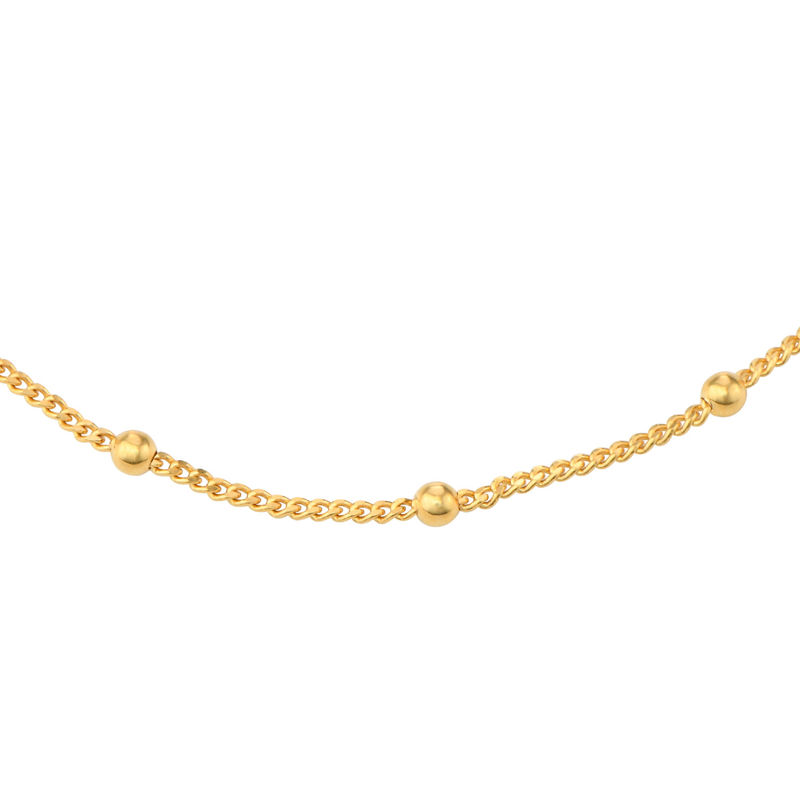 Stackable Bobble Chain Necklace in 18k Gold Plating - 1