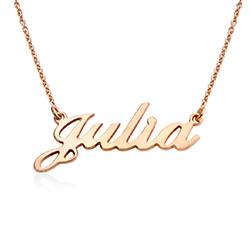 Personalized Classic Name Necklace in 18k Rose Gold Plating product photo