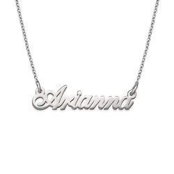 Tiny Classic Name Necklace In Extra Strength Silver product photo