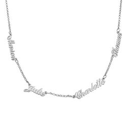 Multiple Name Necklace in Sterling Silver product photo